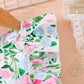 Toddler Girls Floral Bow Detail Frill Trim Dress - ChildAngle