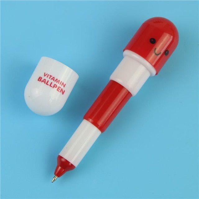Vitamin Pill Ballpoint Pens Capsule Pens Emoticons - ChildAngle