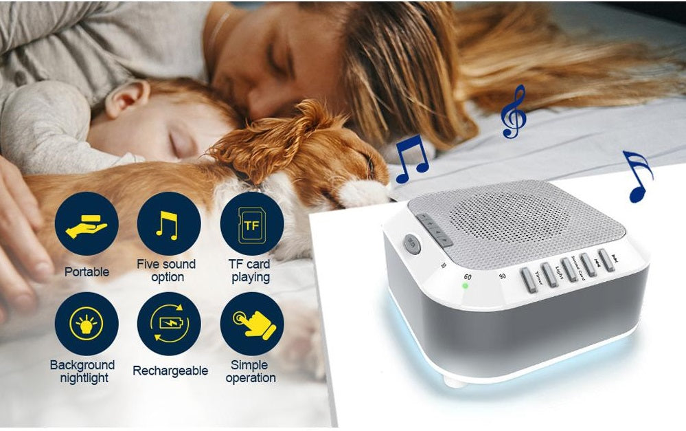 White Noise Machine For Kids USB Rechargeable Sleep Sound Machine - ChildAngle