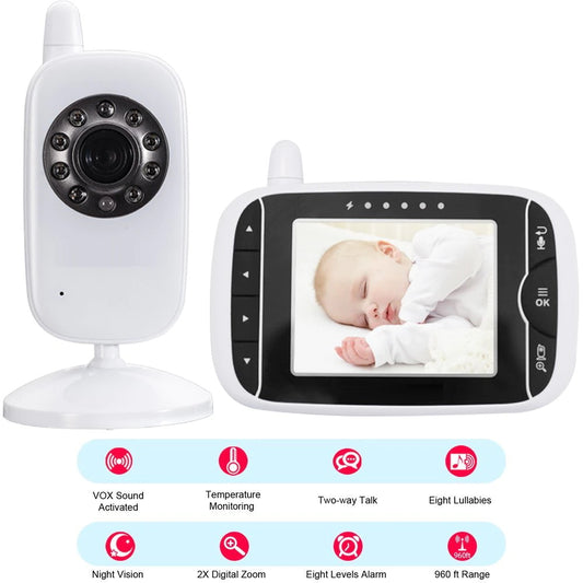 Wireless Video Baby Monitor 3.2Inch with Night Vision - ChildAngle