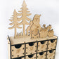 Wooden Advent Calendar Double-sided Christmas Countdown Box Cabinet - ChildAngle